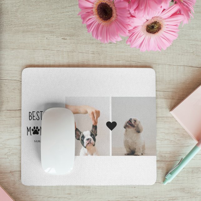 Modern Best Fur Mum Ever | Dog Photo Mouse Mat (Creator Uploaded)