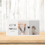 Modern Best Fur Mum Ever | Dog Photo Wooden Box Sign<br><div class="desc">Modern Best Fur Mum Ever | Dog Photo</div>