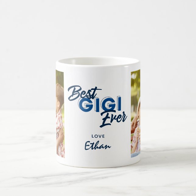 Modern Best Gigi Ever Photo Father's Day Coffee Mug (Center)