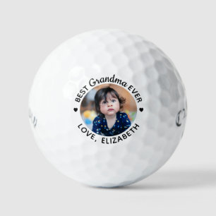 Modern Best Grandma Ever Personalised Photo Golf Balls
