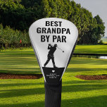 Modern Best Grandpa By Par Father's Day Golf Head Cover<br><div class="desc">Hit a hole-in-one this father's day with our unique black & white grandfather golf head cover. Not only does it feature an elegant silhouette of a golfer but also proudly displays the saying, 'best grandpa by par'. To make it even more meaningful, this beautifully crafted piece comes with a cute...</div>