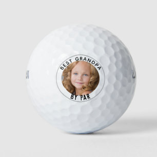 Modern BEST GRANDPA BY PAR Photo Golf Balls