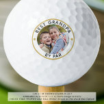 Modern BEST GRANDPA BY PAR Photo Personalised Golf Balls<br><div class="desc">Create personalised photo golf balls for the golfer grandfather with the suggested editable funny saying BEST GRANDPA BY PAR. Makes a meaningful gift for grandpa's birthday, Grandparents Day, Father's Day or a holiday. PHOTO TIP: Choose a photo with the subject in the middle and/or pre-crop it to a square shape...</div>