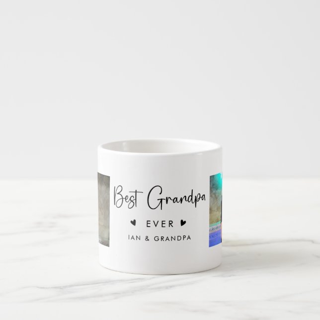 Modern Best Grandpa Ever Espresso Cup (Front)