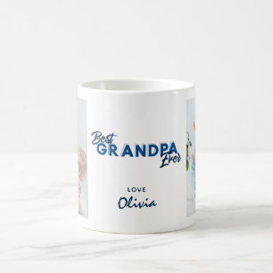 Modern Best Grandpa Ever Photo Father's Day Coffee Mug
