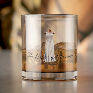Modern Best is Yet To Come Bridal Toasting Whiskey Glass