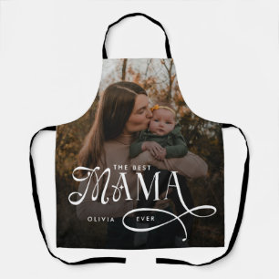 Modern Best Mama Ever Photo Mothers Day Gifts Apron