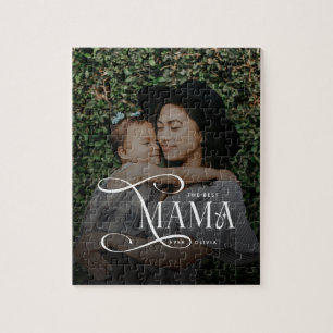 Modern Best Mama Ever Photo Mothers Day Gifts Jigsaw Puzzle