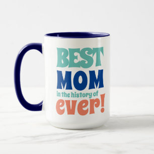 Modern Best Mom Ever Kids Name Mother's Day Gift Mug