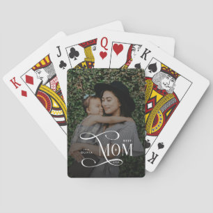 Modern Best Mom Ever  Photo Mothers Day Gifts Playing Cards
