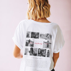 Modern Best Mum Ever 8 Photo Funny Letter Women T-Shirt