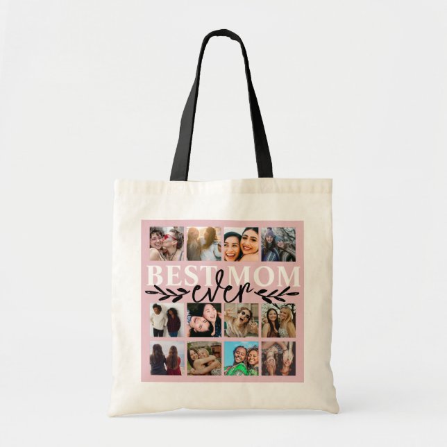 Modern Best Mum Ever Blush Pink  Tote Bag (Front)