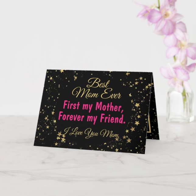 Modern Best Mum Ever Mothers Day Card (Orchid)