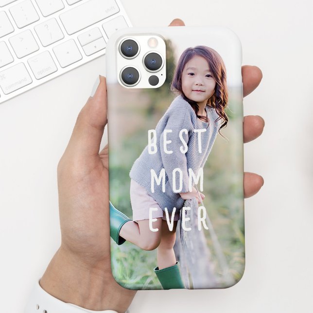 Modern Best Mum Ever Mother's Day Photo Case-Mate iPhone Case (Creator Uploaded)