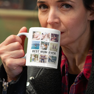Modern Best Mum Ever Photo Collage Keepake Coffee Mug