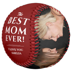 Modern Best Mum Ever Photo Collage Mother`s Day Softball