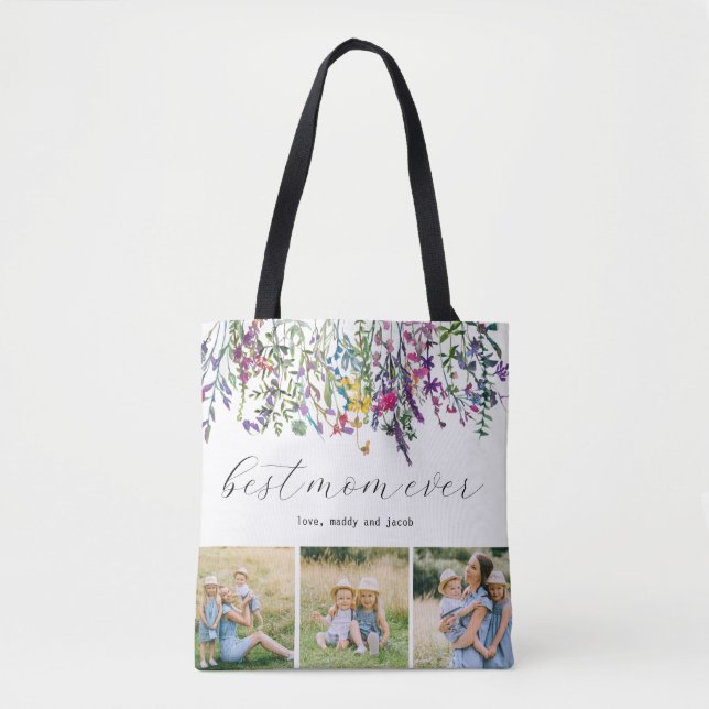 Modern Best Mum Ever Photo  Tote Bag (Front)