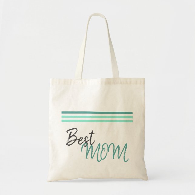 Modern Best Mum Mother`s Day Tote Bag (Front)