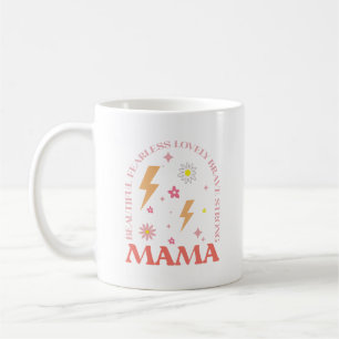 Modern Best Mum Orange and Pink Coffee Mug
