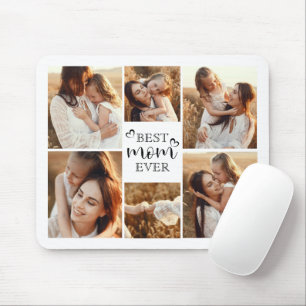 Modern Best Mum Photo Collage Personalised Gift Mouse Mat