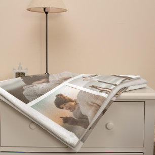 Modern Best Mummy Ever   Photo Collage Sherpa Blanket