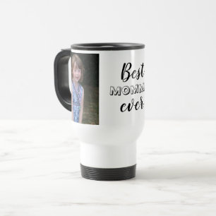 Modern Best Mummy Ever Two Photo Collage Travel Mug