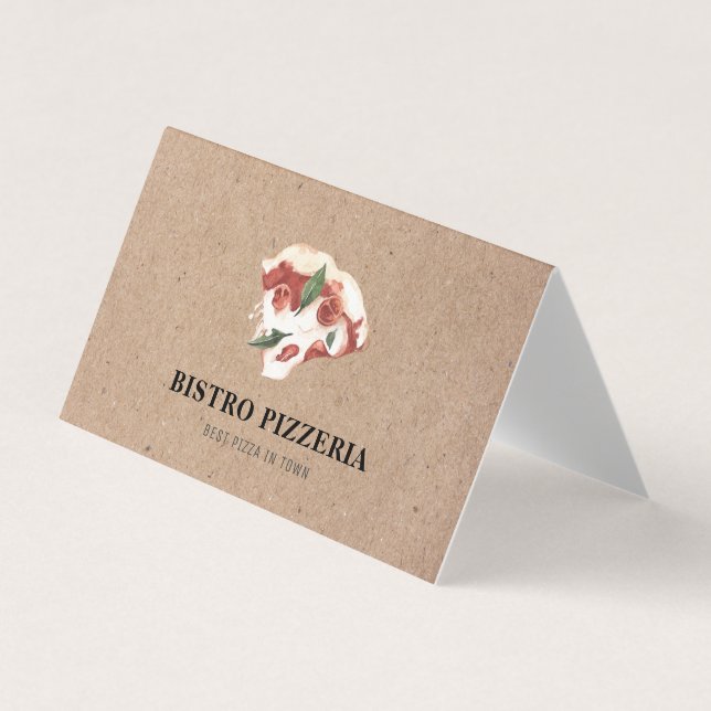 Modern Best Pizza In Town Professional  Business Card (Front)