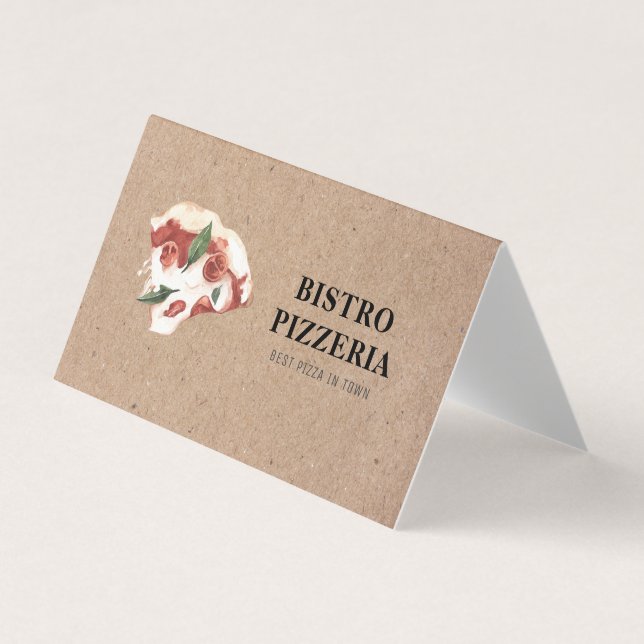 Modern Best Pizza In Town Professional  Business Card (Front)