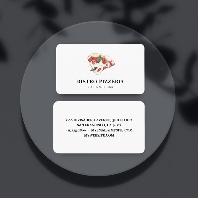 Modern Best Pizza In Town Professional  Business Card (Creator Uploaded)