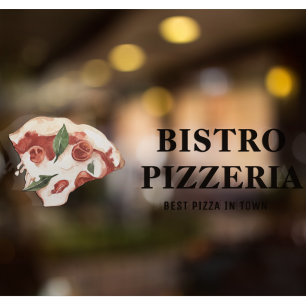 Modern Best Pizza In Town Professional  Window Cling