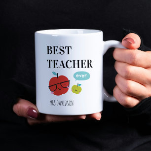 Modern 'Best Teacher Ever' Personalised Mug