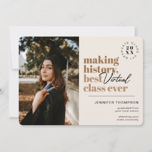 Modern Best Virtual Class Graduation Covid Announcement