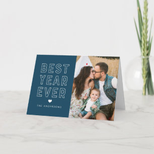 Modern Best Year Ever Holiday Greeting Card