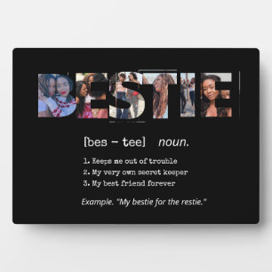 Modern Bestie BFF Best Friends Photo Collage Cute Plaque