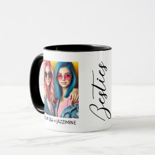 Modern Bestie Black Script 2 Photo Mug