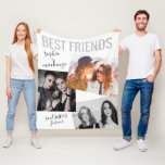 Modern Bestie Photo Personalised Nickname Name BFF Fleece Blanket<br><div class="desc">Modern Best Friends Personalised Fleece Blanket with Custom Names,  Photos,  and space for your squad nicknames or friendship quote about BFFs. Background colour and fonts can be changed to create your own unique best friend gift.</div>