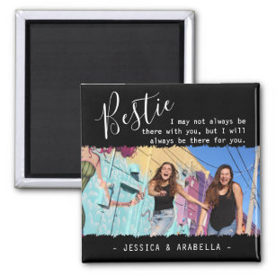 Modern Bestie Quote Photo Personalised BFF Magnet