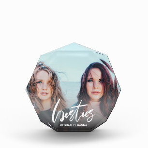 Modern Besties calligraphy overlay Photo Block