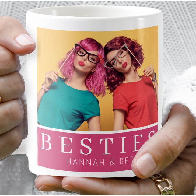 Modern Besties Friendship Keepsake Photo Coffee Mug (Creator Uploaded)