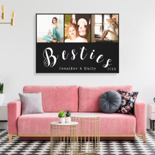 Modern Besties Photo Collage – Custom Canvas Print