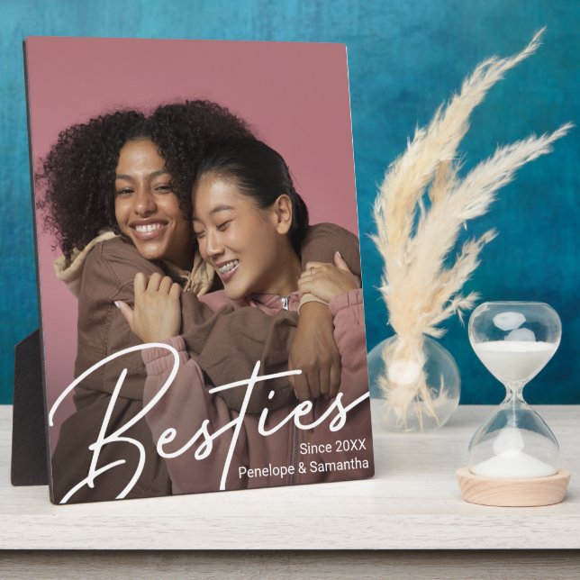 Modern Besties Photo Gift Plaque (Side)