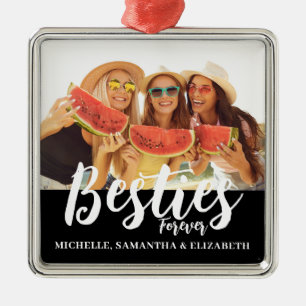 Modern Besties Photo Metal Tree Decoration