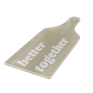 Modern Better Together Cream White Charcuterie Cutting Board