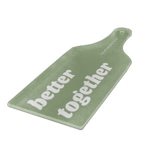 Modern Better Together Sage Green Charcuterie Cutting Board