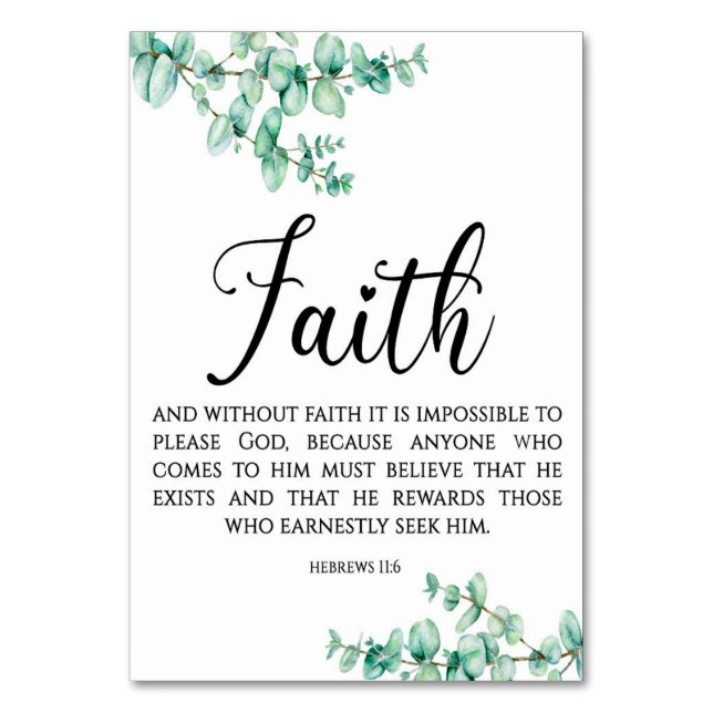 Modern  Bible Verse Hebrews Card (Back)