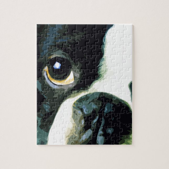 modern big Boston Terrier Jigsaw Puzzle (Vertical)