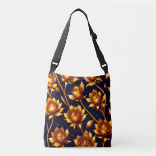 Modern Big Luxury Gold Rose Collection Crossbody Bag