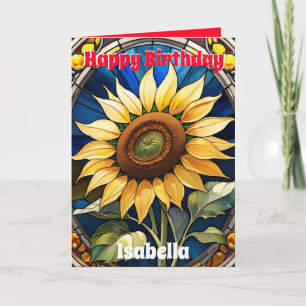 Modern Big Unique Elegant Sunflower Collection Card