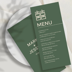 Modern Bilingual Vietnamese Song Hy Wedding Menu