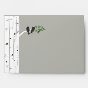 Modern Birch Tree Wedding 5x7 Envelope